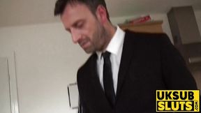 UKSubSluts com - Dark-haired MILF receives intense penetration