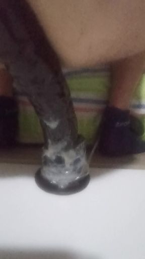 Alex can't get enough from his toy... All night full oil