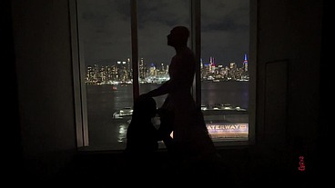 Cum Sharing BBC threesome with Latina MILF & Unicorn! Silhouettes in S&M (extended version)