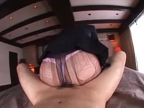 Kinky office lady in pantyhose Tsubasa Amami gives a foot job