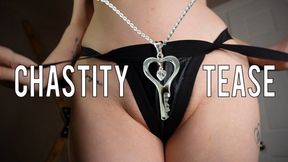 Chastity Tease - lingerie, body worship, humiliation - Larah Sky