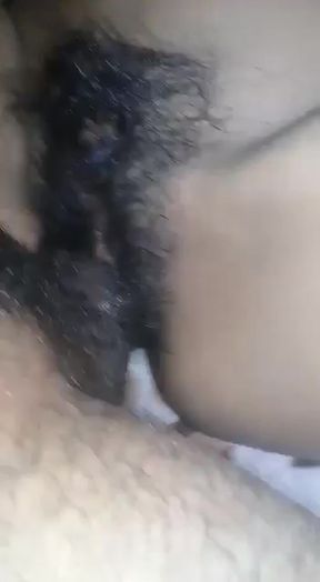 Tight desi indian pussy close-up featuring thick hairy cock
