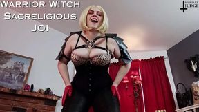 Warrior Witch Sacreligious JOI - SD - ft Jane Judge as a blonde armored leather babe casting evil magic, fighting, humiliation POV, and religious fetish in her dangerous stiletto boots for this evil Christmas special