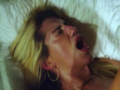 Tattooed amateur Milf homemade blowjob with cumshot