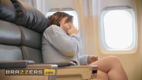 Hot - Naughty Girls LaSirena69 & Hazel Grace Go To The Back Of The Plane & Share Lucky's Cock