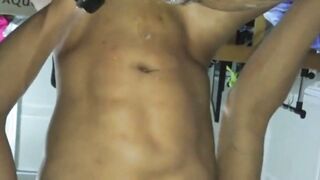 Bareback amateur Asian guy fucks a young guy in a homemade 69 with a twist