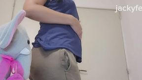 My stuffed Pepe is taking in all this gas as if it were your face ufff how wonderful it would be to feel someone like that under my ass