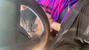 sexworldtrip - i love latina teen sucking in car - real amateur blowjob. love suck tourist driving car (full video)