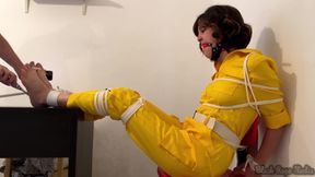 April O'neil Barefoot and Tickled