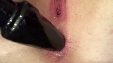 I love dipping this big plug in my ass