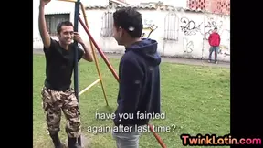 Skinny amateur Spanish twink 3some drilled aftre casting