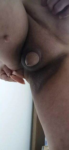 After inserting the, ejaculate using a rotor