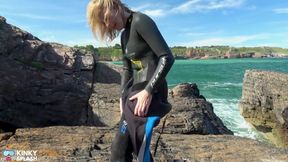 Triple Wetsuit Layer Fetish Vibrator Cum Play in Full Neoprene