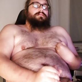 Fat young Gainer cums on himself and talks about how fat he got