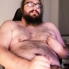 Fat young Gainer cums on himself and talks about how fat he got