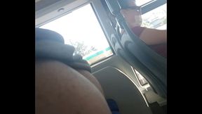 Transtrawberry Talya Or is having fun on the bus