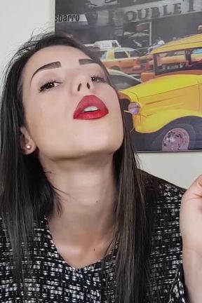 Italian beauty loves smoking cigars