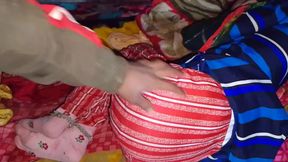 Indian girl&#039;s ass fucked on the bed by spitting