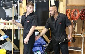 MAINTENANCE MEN with hot bodies fuck each other