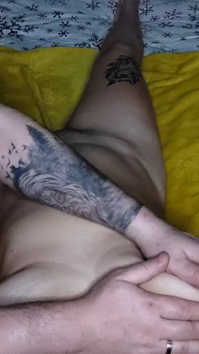 Spectacular moment from &quot;Candle wax on perfect natural tits. Our first experience with hot candle wax. Please rate us and&quot;