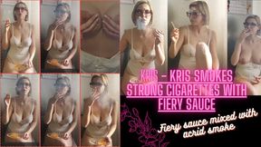 Kris: Smoking Show in White Lingerie