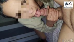 She begs for his cock&#x1F32D; and asks to swallow his dad's cum