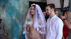 Crazy Russian wedding with Nude Bride