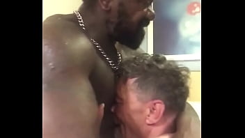 White Mature  Sub Worships Black Musclebull