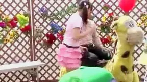Sultry Stepdaughter Tempts Dirty Stepdad at Wild Theme Ride Spot