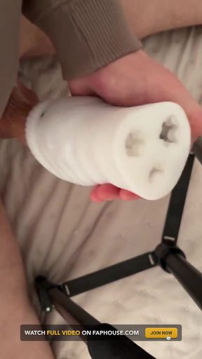 Big Dick Destroys Fleshlight &amp; Fills It with Cum