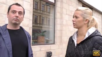 Horny Blonde's Hot Date: Hungry for Passion and Cash