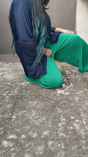 Terrace teasing girlfriend caught by boyfriend