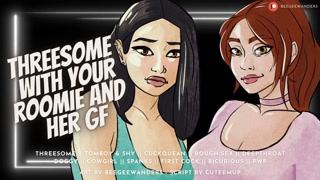 Threesome With Your Bicurious Roomie &amp; Her Girlfriend [Cucking Your Roomie] | Audio Roleplay