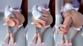 bonnie destroying her ass with a new dildo _ bonnie nympha