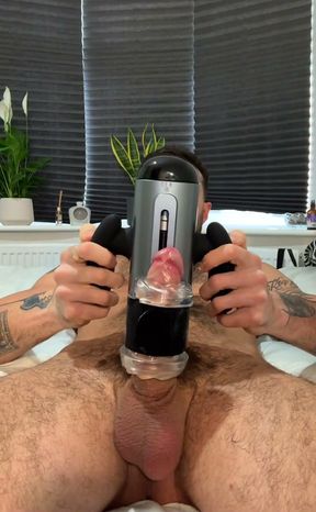 Solo Masturbating with Insane Sex Toy