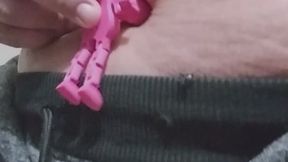 my belly button being fucked by a lil dick toy