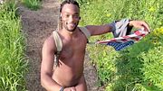 CAUGHT IN PUBLIC!  Kennie Jai walks in the park nude with a hardon and gets caught!