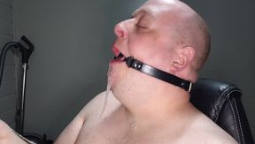 Deepthroat 18 Inch fake penis With face hole Gag Ring