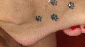 cindy hope gets her toes licked by her man before sex