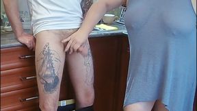 Cum from masturbation of my penis by a fat woman