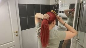 My beautiful hair in different ponytails WMV