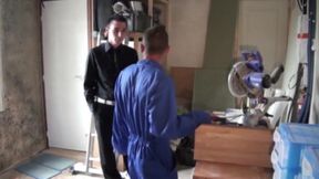 Young worker fucked at work by his boss