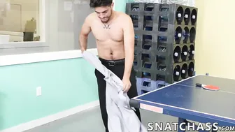 Office boss gets his cock sucked and fucks his coworker hard