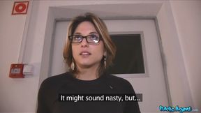 French Tourist Fucked in Public Stairwell