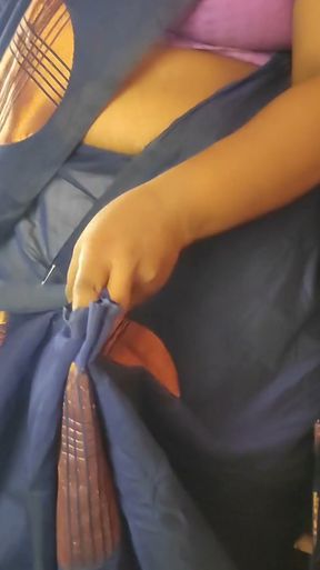 Tamil Babe Varsha Bhabhi  wearing Sari   Clip 1