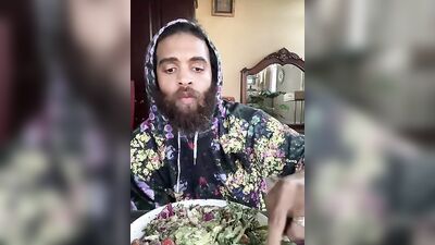 Hot dude eats spicy food and does an interesting review