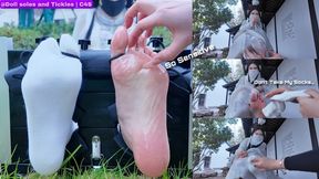 Shy Hanfu Princess Tied in the Grass â€“ Barefoot Tickle Session