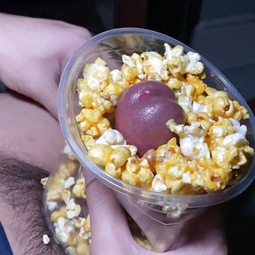 I fuck popcorn while watching a movie.