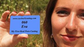 Eva's first porn casting