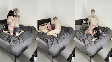 Big Ass Latina Wife Gushes Choked by Vibrator in Pink Panties